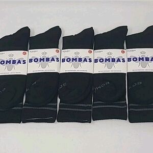 Bombas Men's Crew Dress Socks in Black
